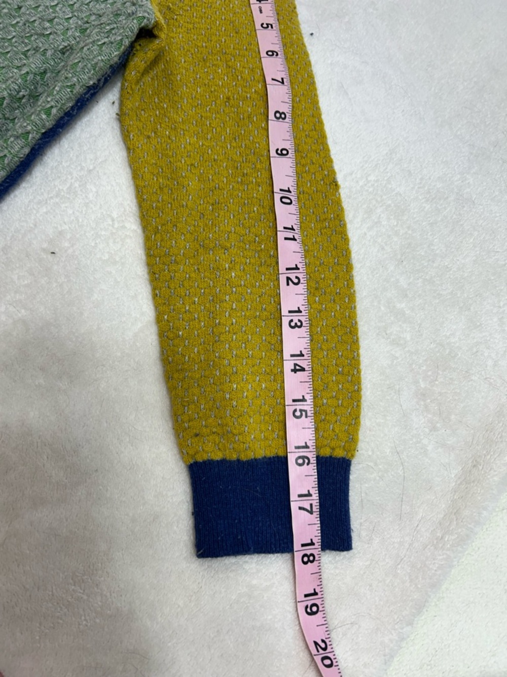 Boden Colorblock Cashmere Blend Jacquard 3/4 Sleeve Crewneck Sweater size 8 - Picture 15 of 16
